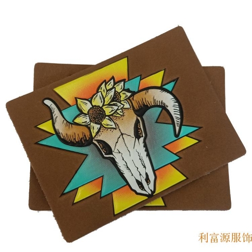 厂家直销真皮皮标、特种电压标,彩色油印电压皮标